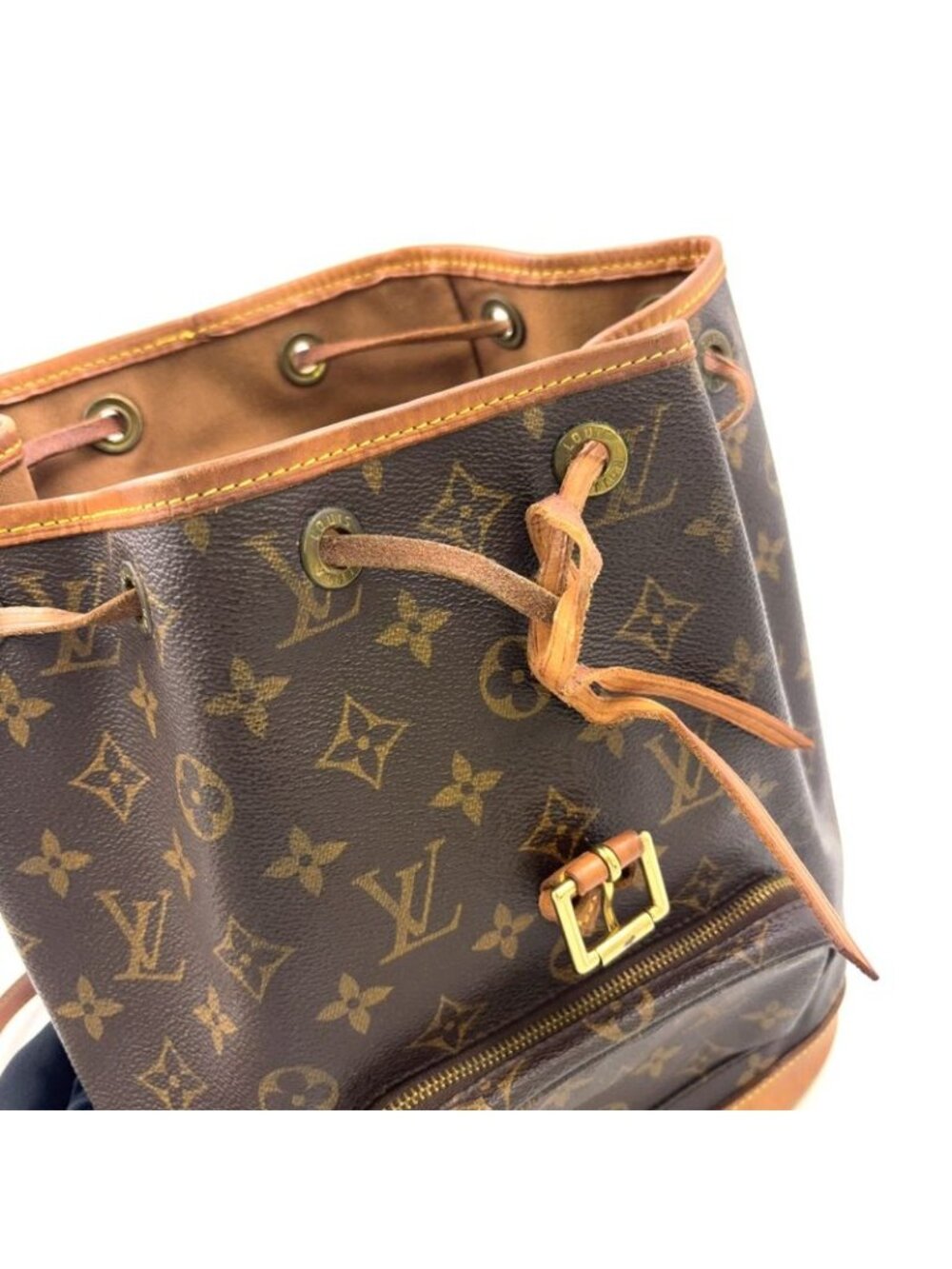 Louis Vuitton Montsouris MM Monogram Leather Brown Light Backpack Gold - Picture 14 of 15